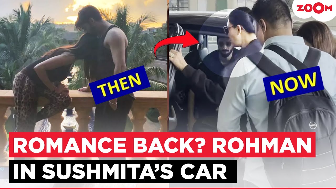Sushmita Sen's ex-bf Rohman Shawl SPOTTED inside the actress' car; Duo tries to HIDE from paps!