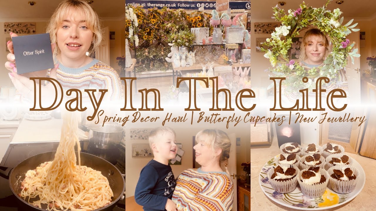 DAY IN THE LIFE:🌷Spring Shopping Haul UK | Butterfly Cupcake Baking Recipe | Otter Spirit Jewellery