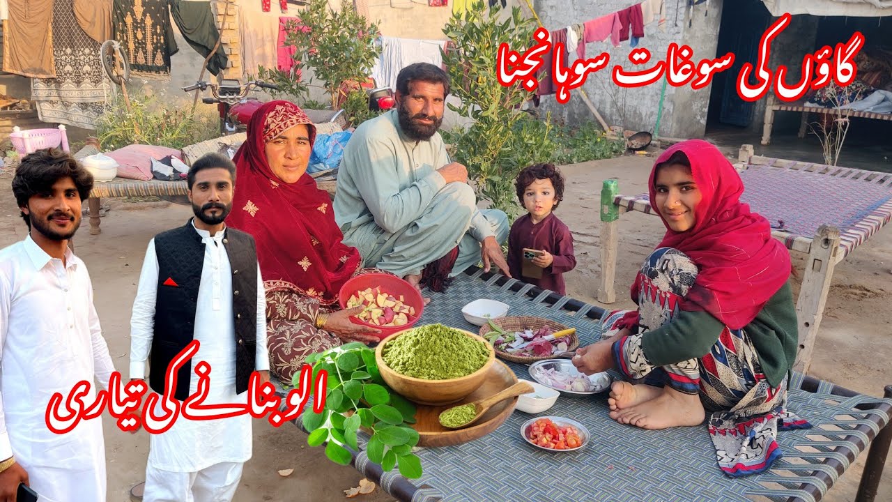 Gaon ki saugat suhanjana  aalu aur suhana banane ki taiyari Tahir family vlog 