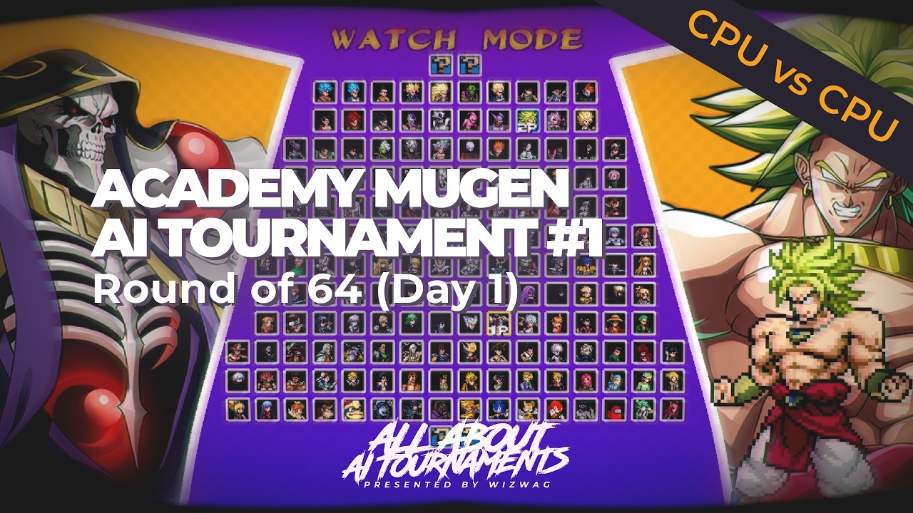Round of 64 (Day 1) | Academy MUGEN | AI Tournament #1