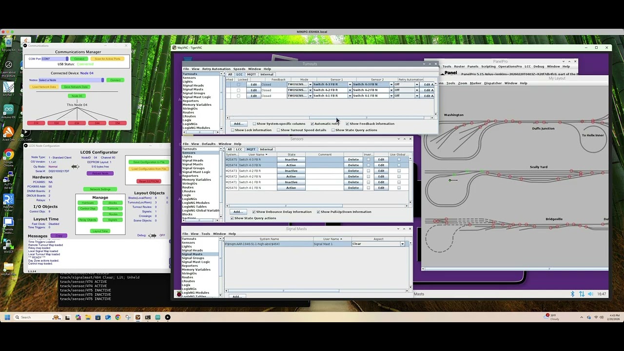 Integration between LCOS and JMRI via MQTT