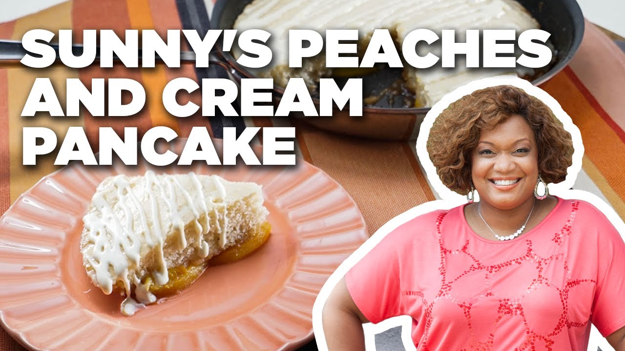 Sunny Anderson's Peaches and Cream Pancake | The Kitchen | Food Network