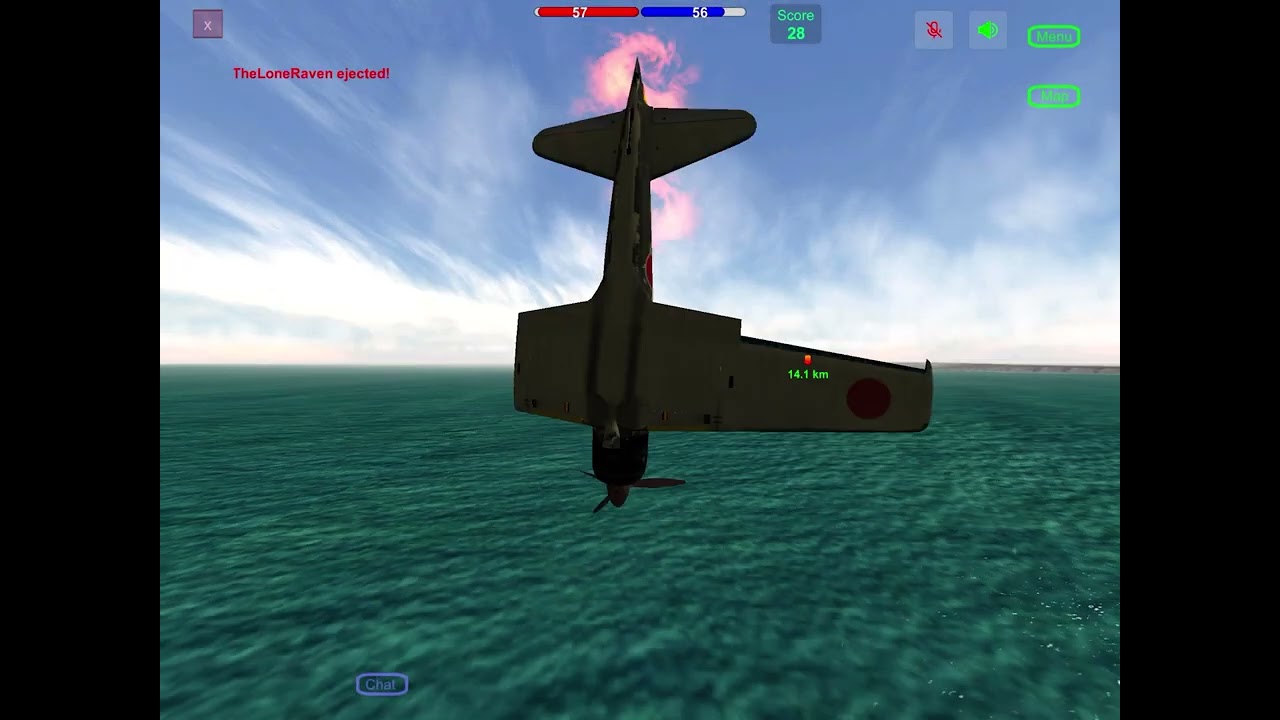 Chaotic gameplay in the A6M3 ‘Zero’ - Gunship Sequel WW2