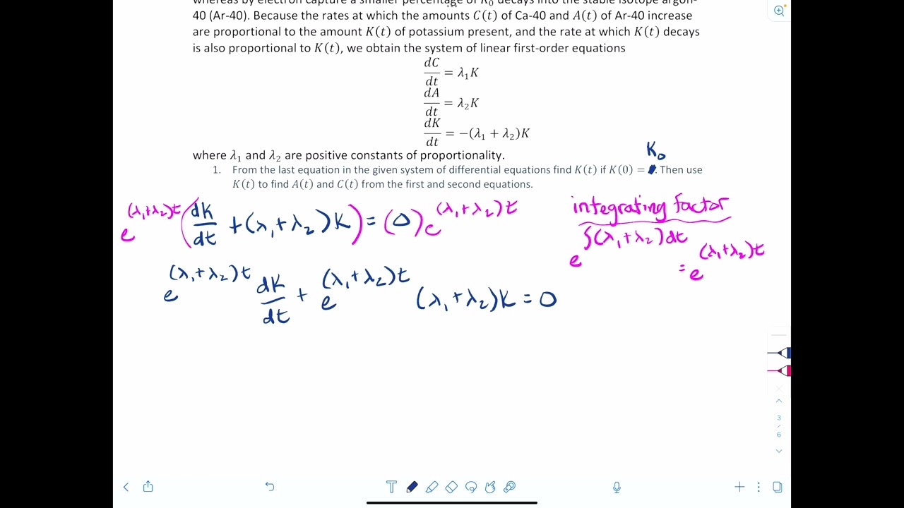 DE 3.3 - Modeling with Systems of First Order Differential Equations