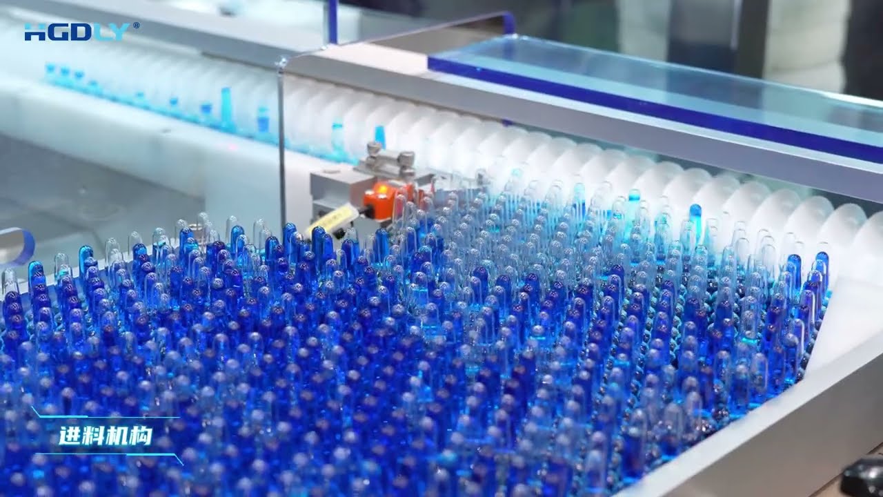 Glass ampoules tray making, loading and cartoning production line