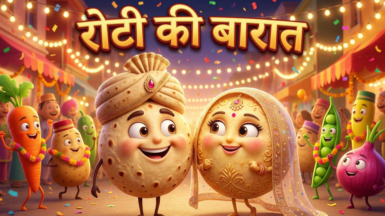 रोटी की शाही बारात 🫓🎉 | Roti ki barat (Hindi) | Kids Cartoon Video | YumYum Rhymes