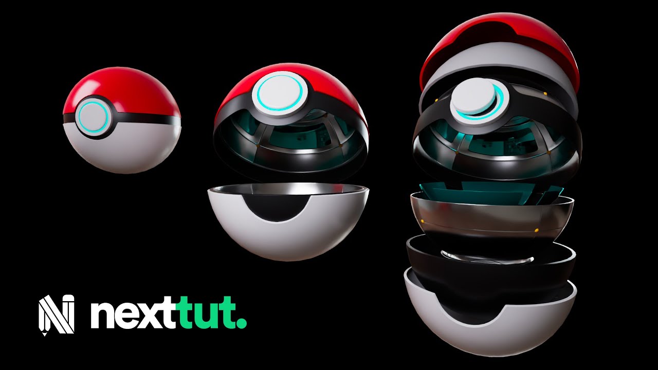 Model a 3D Pokeball in Maya | Inside Mechanism