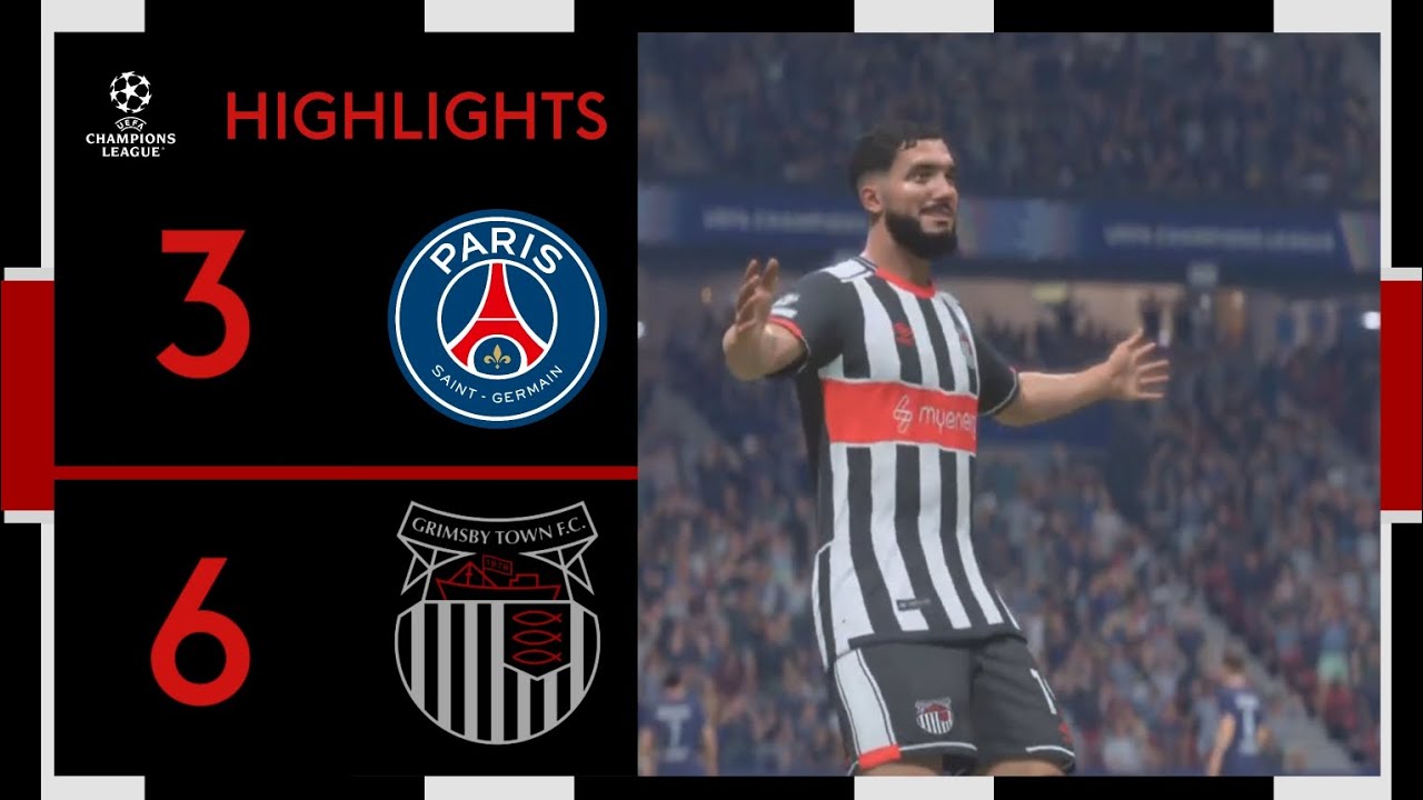 Grimsby beat PSG in Nine-goal Thriller | PSG 3-6 Grimsby Town | UEFA Champions League Highlights