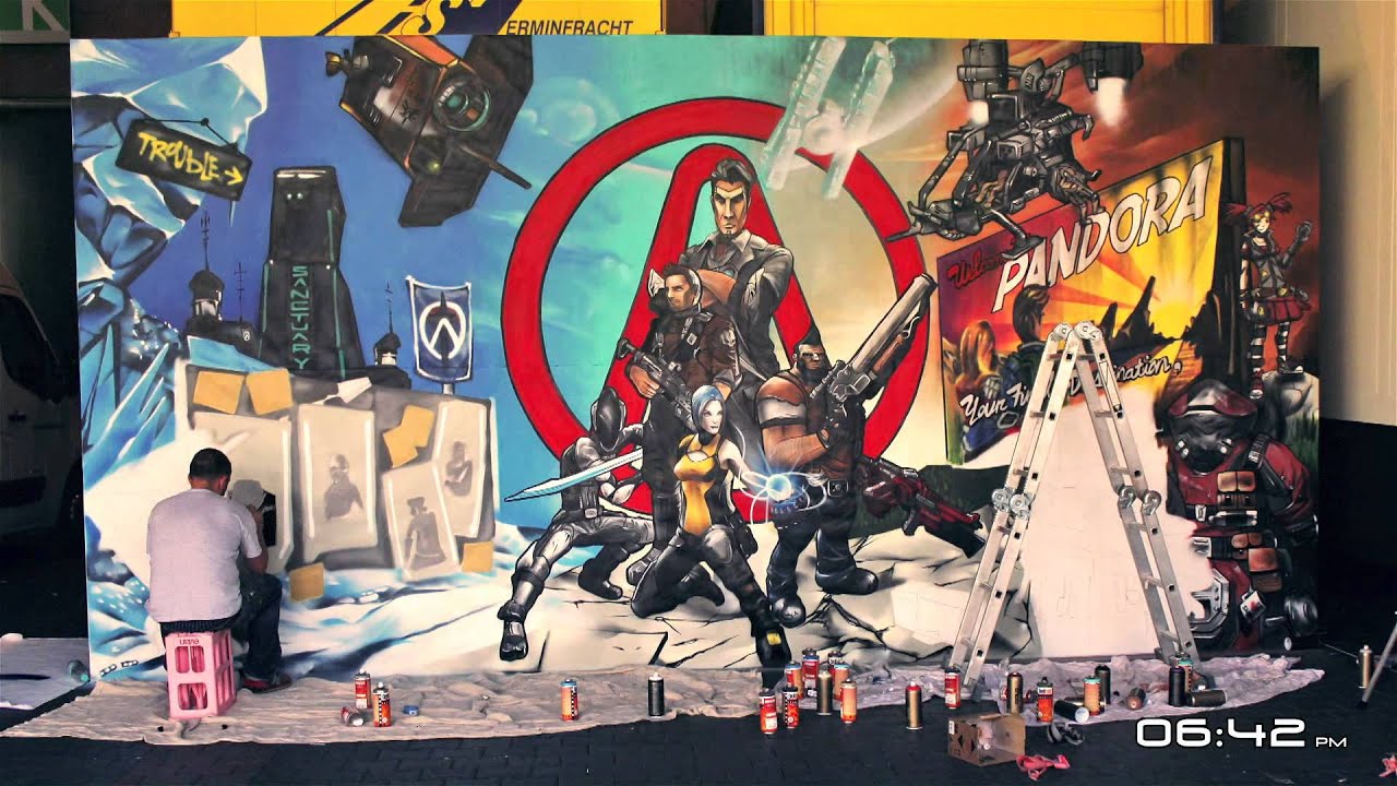 Borderlands 2 graffiti timelapse!