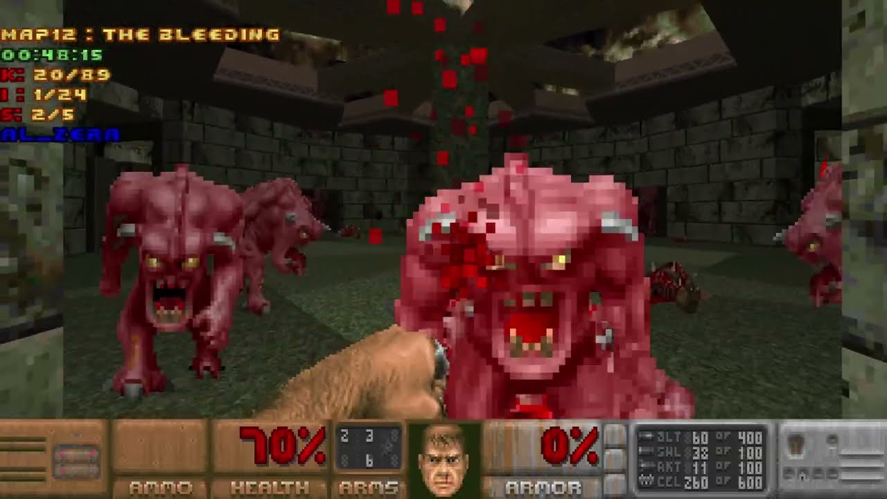 Doom 64 on Doom II - M12: The Bleeding - UV Max + Pistol Start