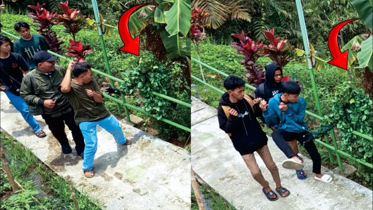 Kagetnya kompak banget || Bushman prank kocak parah