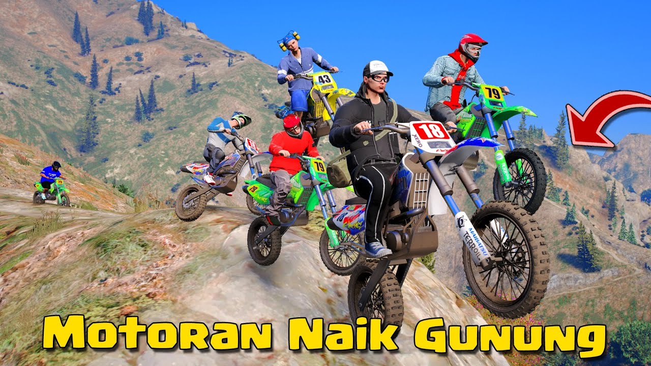NGABUBURIT OFFROAD PAKAI MOTOR CROSS NAIK GUNUNG TERTINGGI DI GTA 5 #HexosRoleplay