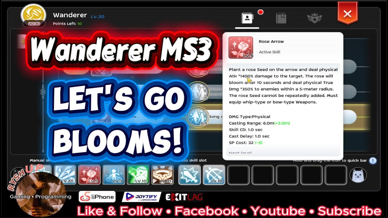Ragnarok M Classic: Wanderer/Minstrel MS3! Let's Go BLOOMS!