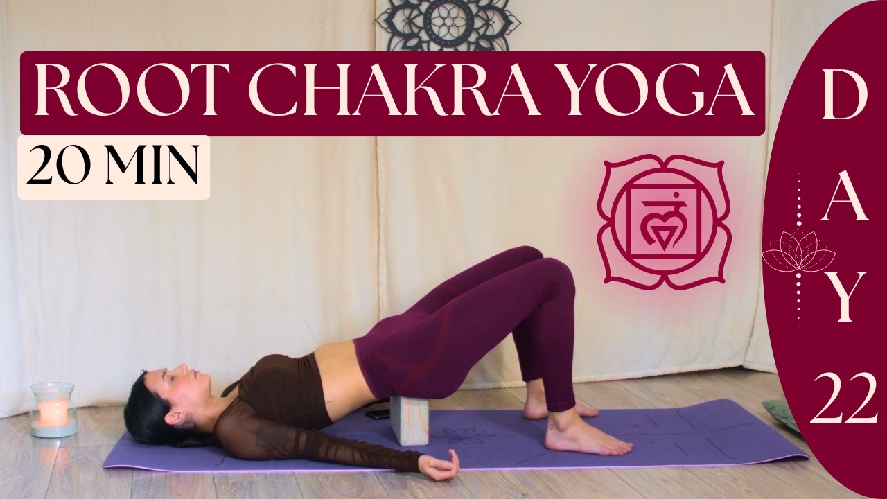 Root Chakra Healing Yin Yoga | 20 Min Grounding For Hips, Legs & Back | Day 22