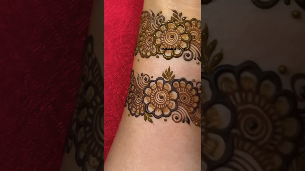 #shorts bangle mehndi design 2024 Karvachauth mehndi design 2024