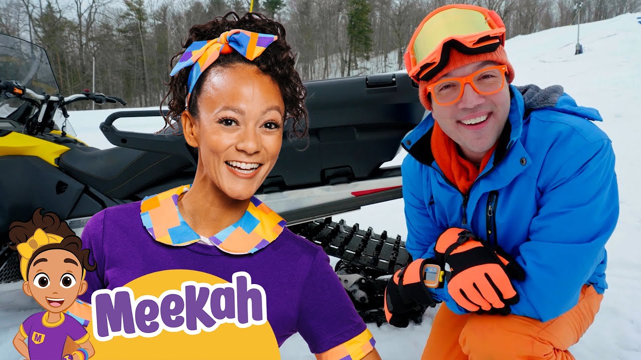 Blippi and Meekah's Snow Vehicle Adventure! | Blippi Vehicles | Learning Videos for Kids