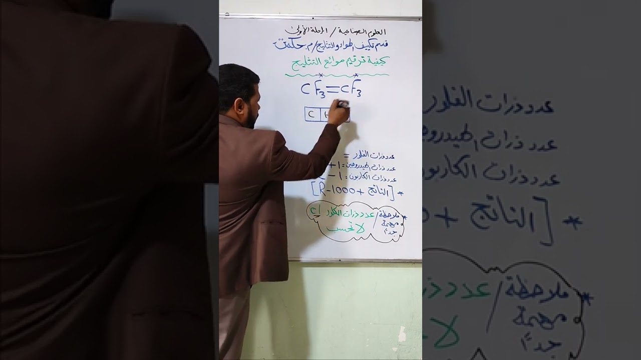 طريقة ترقيم موائع التثليج بطريقة بسيطة جدا للمركب الذي يحتوي على علامة يساوي = بين عناصره الجزء 4