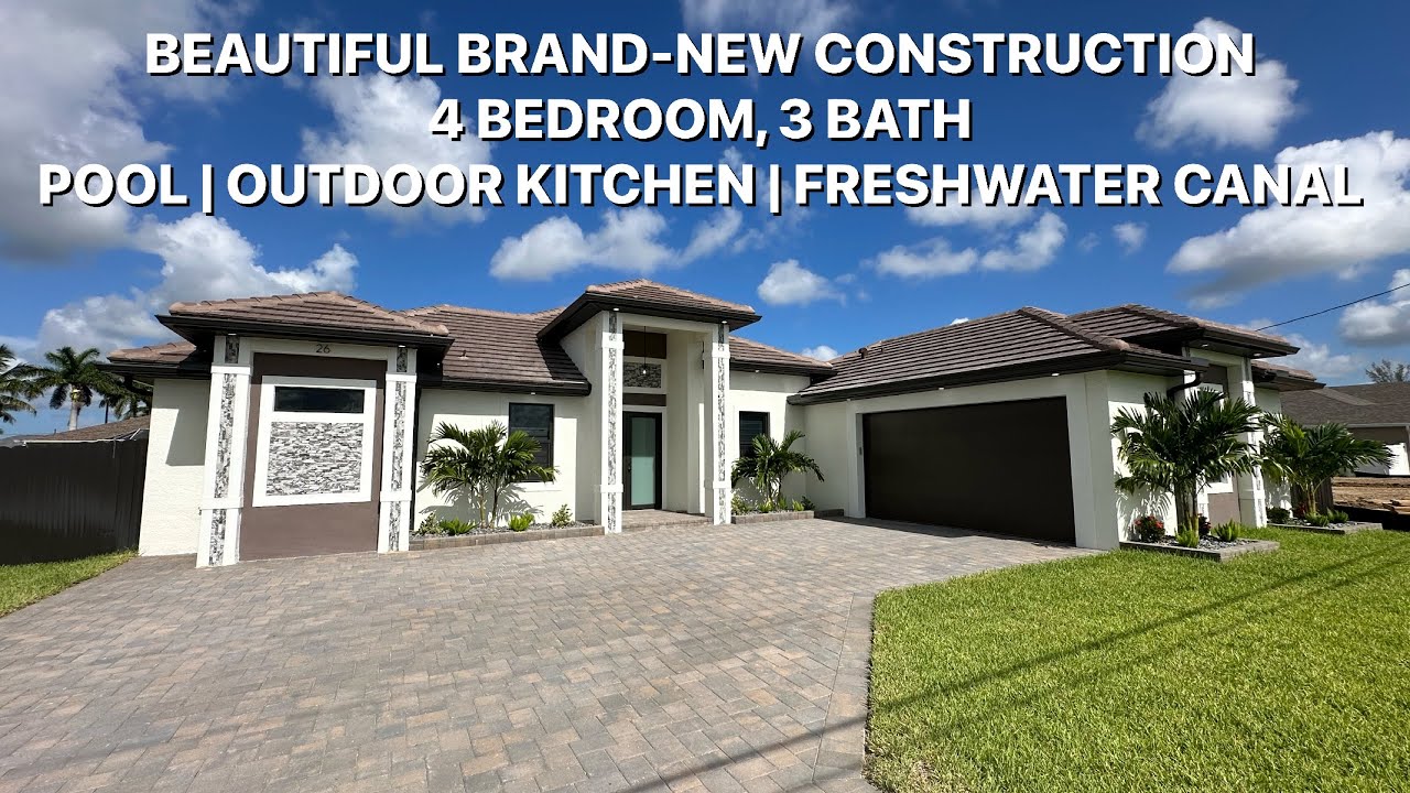 BEAUTIFUL BRAND-NEW CONSTRUCTION 4 Bed, 3 Bath, Pool Home in Cape Coral Florida