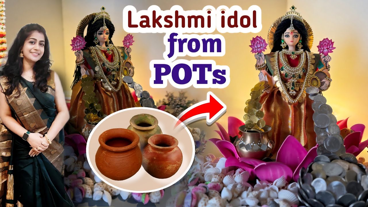 🪔EASY DIY *LAKSHMI IDOL* Decoration for Diwali Home Decor 2025 ✨️
