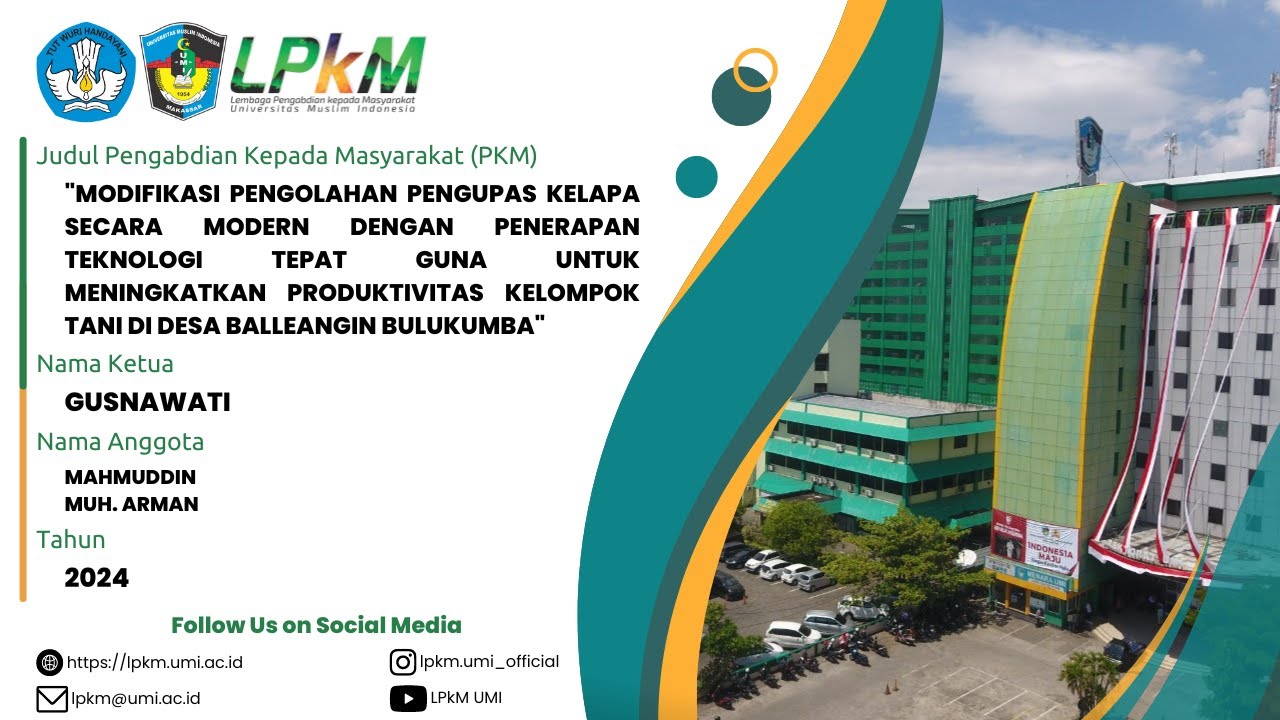 PENGABDIAN KEPADA MASYARAKAT (PKM) | Inovasi Alat Pengupas Kelapa Modern | 2024