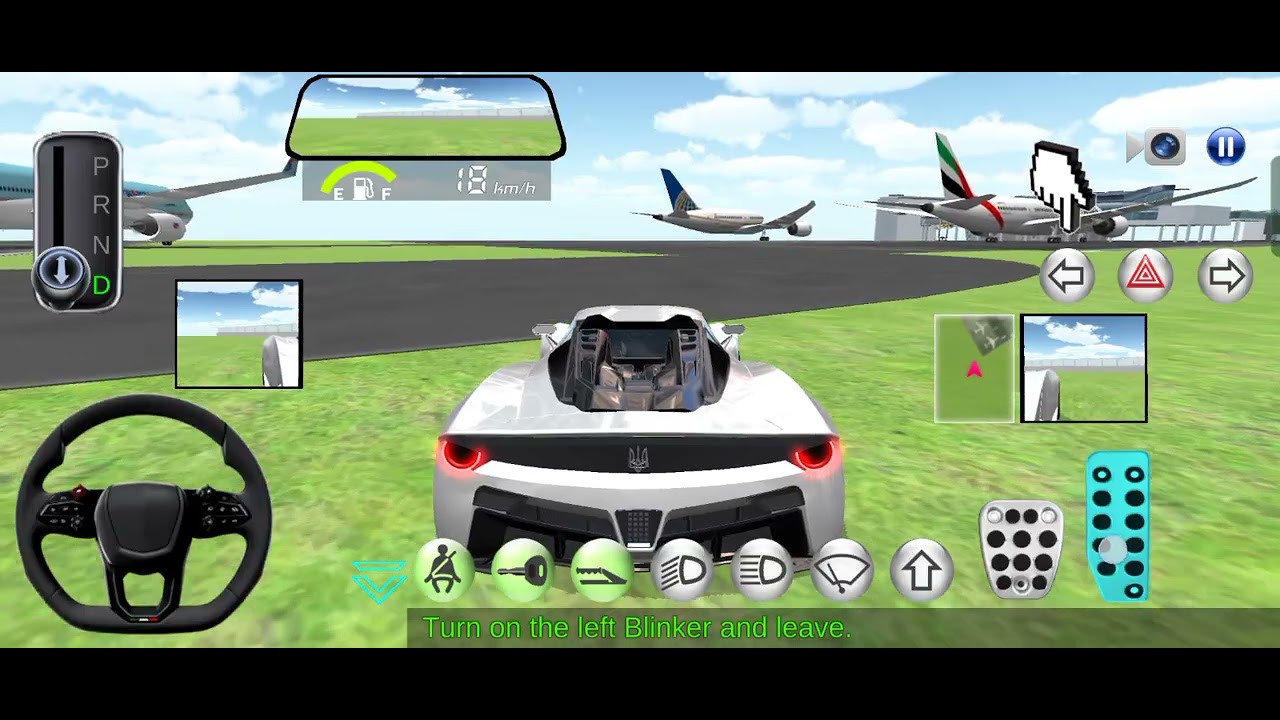 New Lamborghini driving on airport 