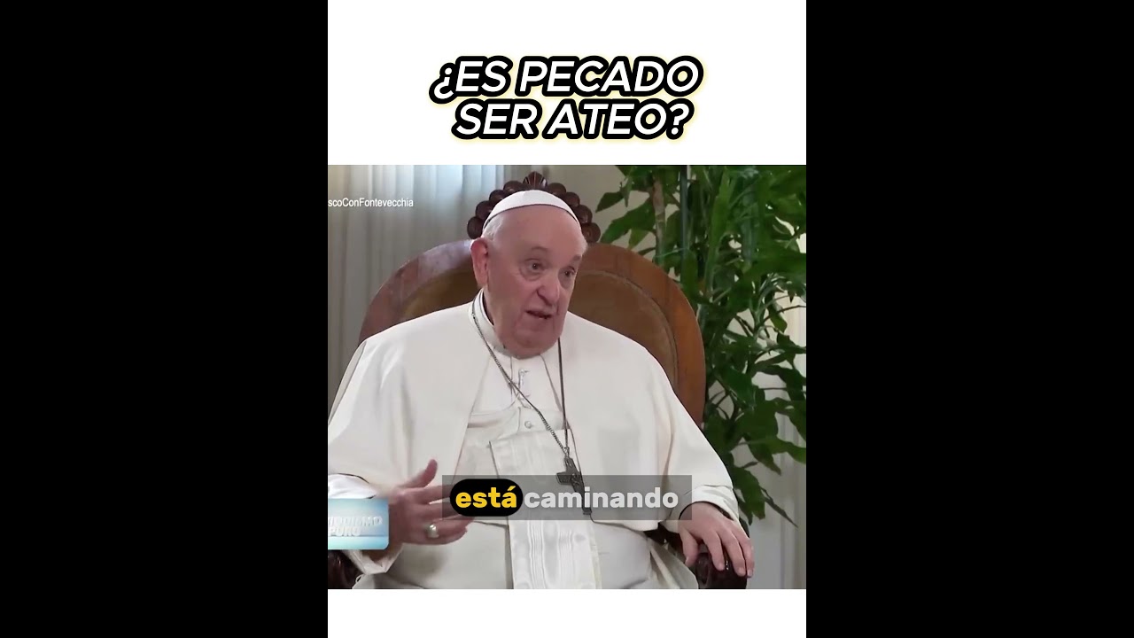 &iquest;SER ATEO ES PECADO? ESTO DIJO EL PAPA 😮🙏 #papa #papafrancisco #ateos #religion #fe #reflexiones