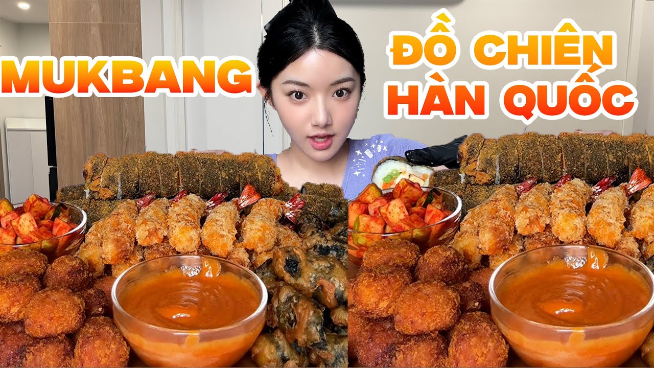 MUKBANG ĐỒ CHIÊN HÀN QUỐC | QUỲNH TRƯƠNG ĂN GIÒN RỤM – NGON BÁ CHÁY LUÔN! 🔥