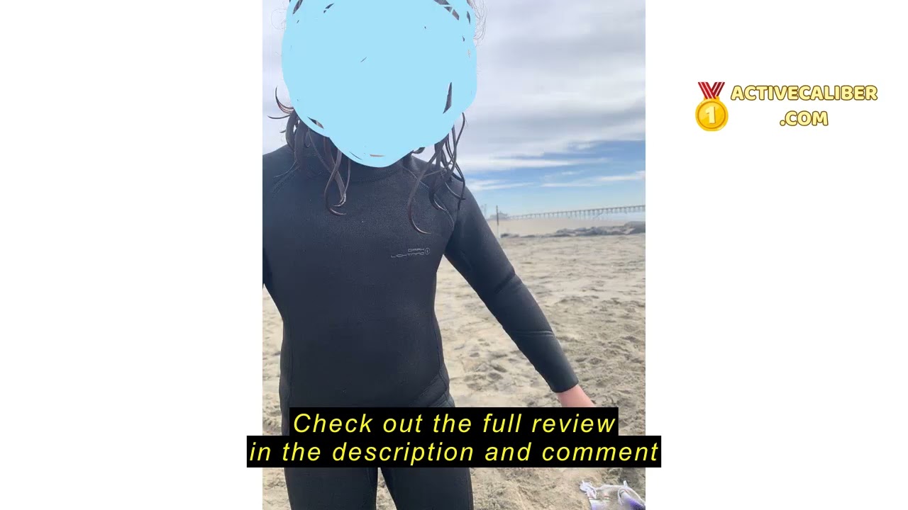 Review Dark Lightning 3/2mm Kids Wetsuit for Boys and Girls, Neoprene Thermal Swimsuit, Toddler/Juni