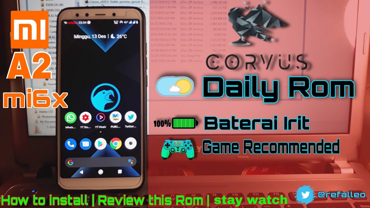 Custom Rom Mi A2 / Mi6X Corvus V10A | Terbaru Step by step cara install Corvus OS di miA2