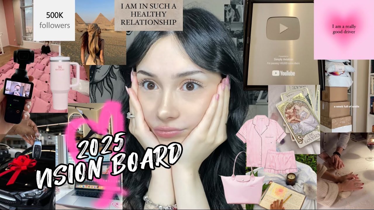 2025 VISION BOARD YAPIYORUZ 💌🎉 2024 vision boardumun ne kadarını gerçekleştirdim? 🎀