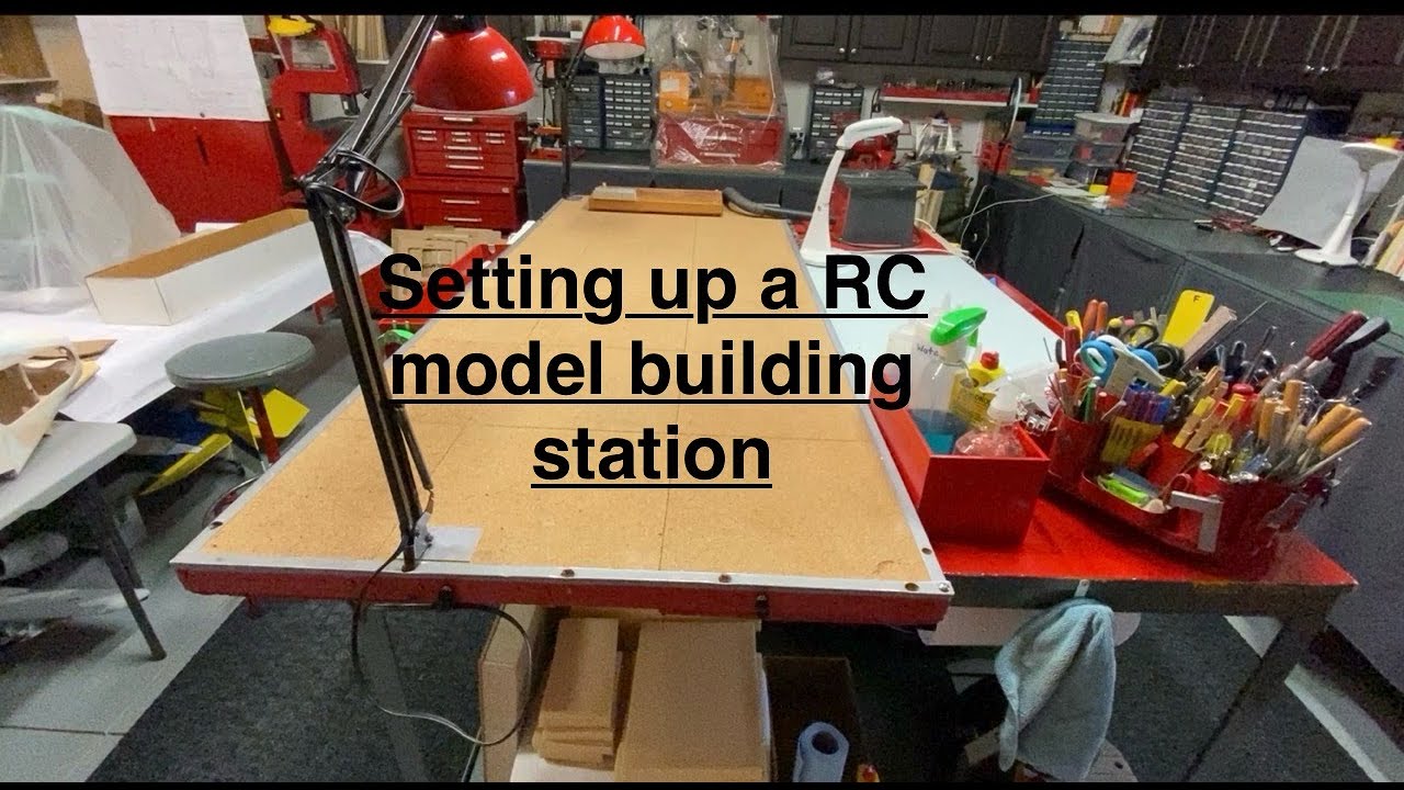 Setting up RC airplane model work station