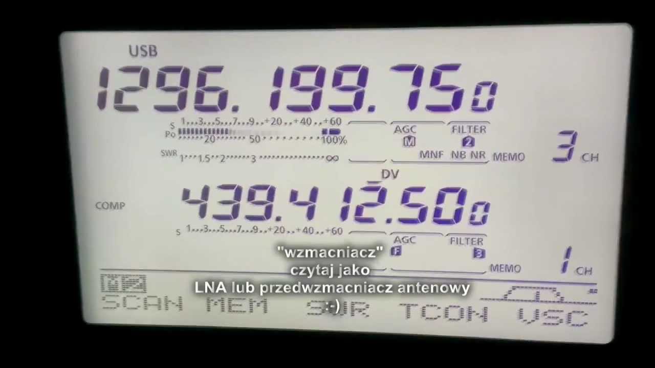 Test QSO w paśmie 23cm w SSB, pomiędzy SQ1HMA - SP1WSR odległość ok 55km