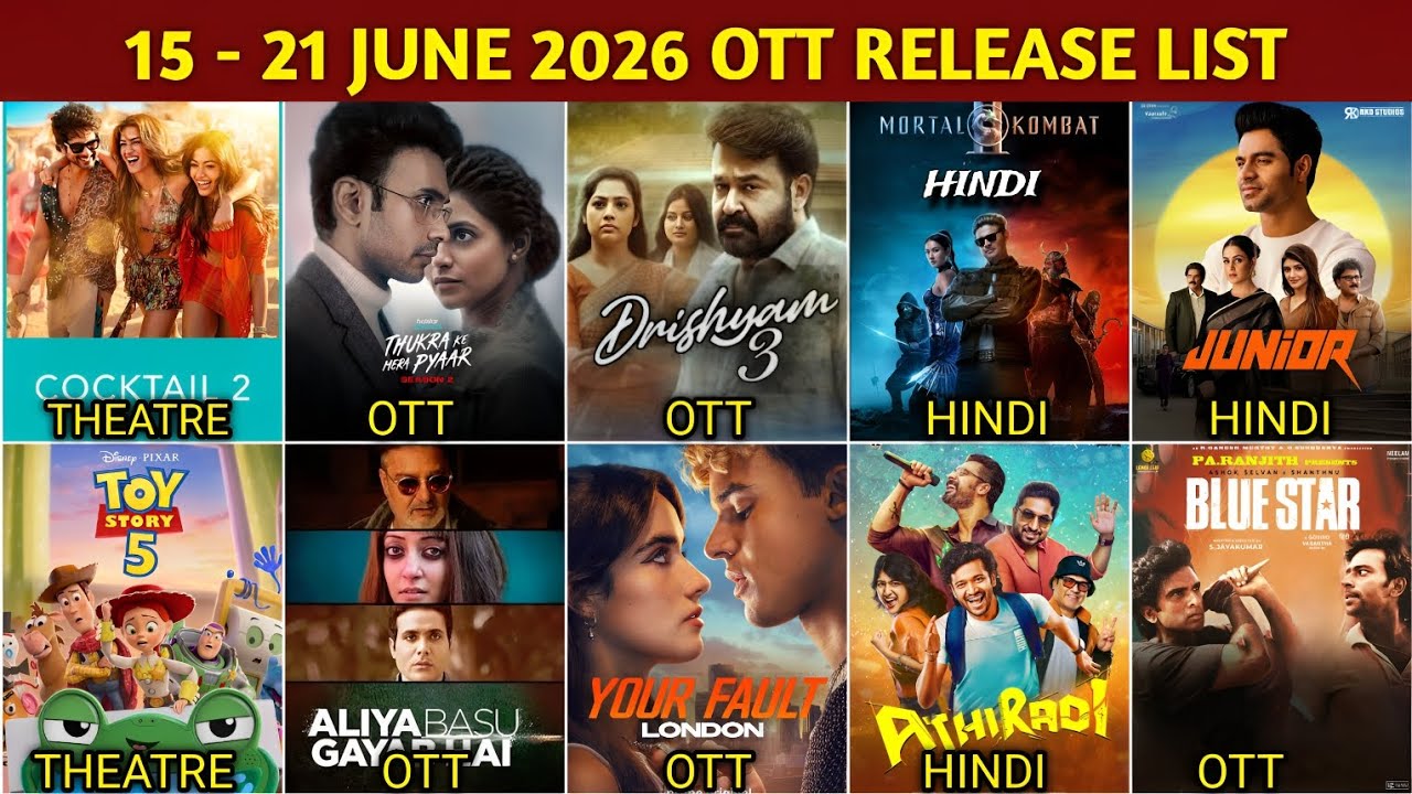 This Week 15 - 21 June OTT Release Movies & Web Series Update | Drishyam 3 OTT | Netflix, Zee5