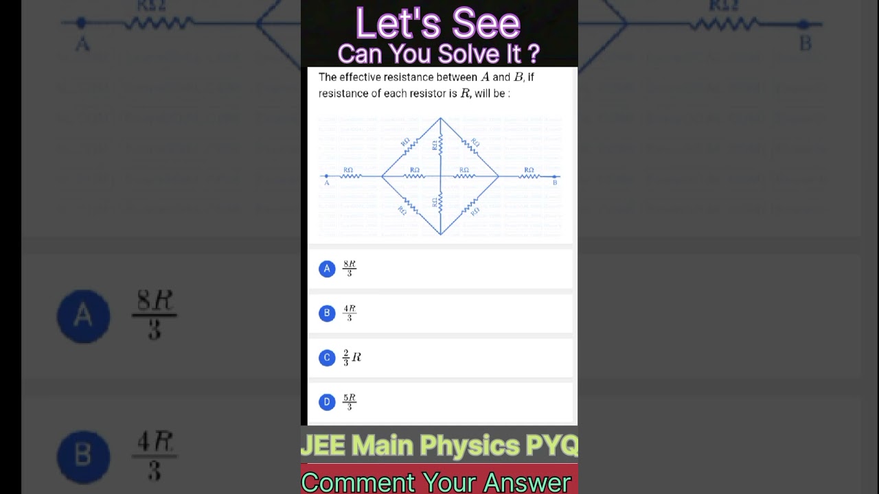 JEE Main Physics Important Question | Jee pyq | Current Electricity | JEE Mains | Important Question