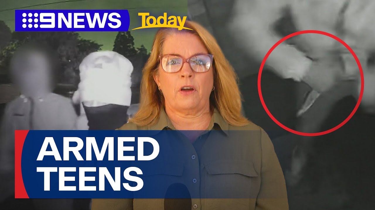 Police hunting for armed group of teens who terrorised residents in Toowoomba | 9 News Australia