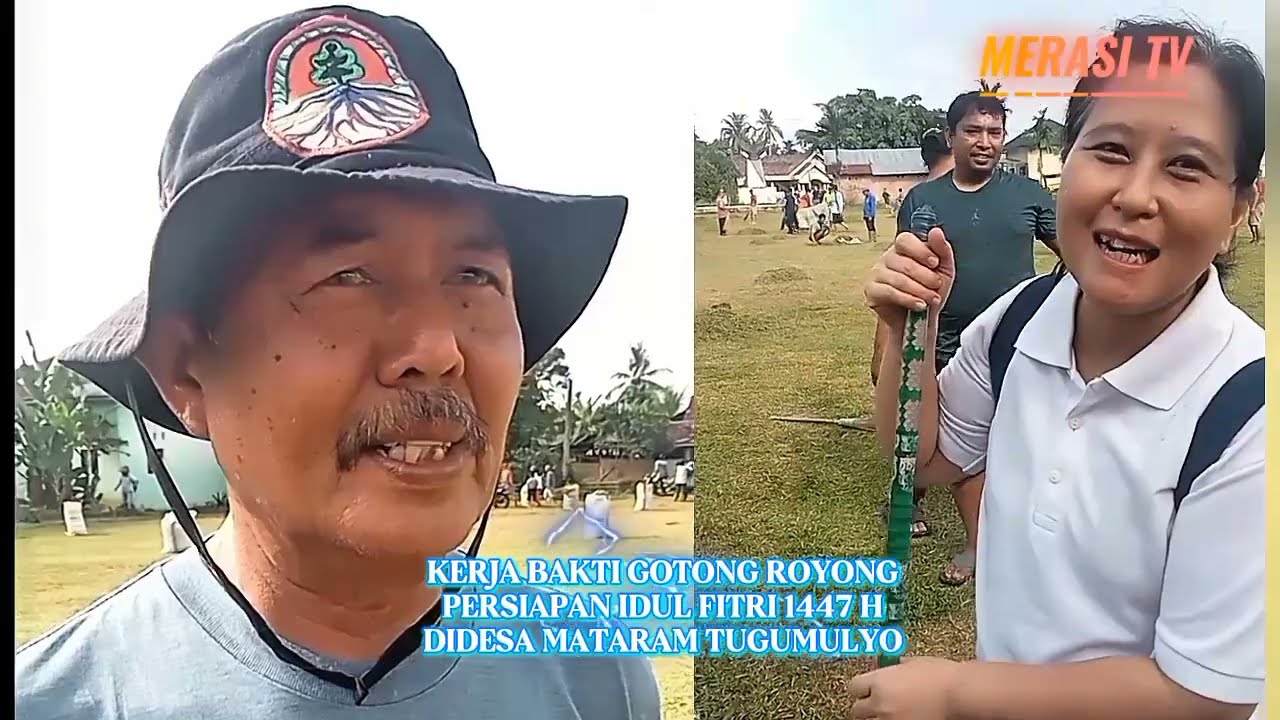 Kerja bakti dalam Kebersamaan MENYAMBUT Idul Fitri 1447 H Di Desa Mataram Tugumulyo