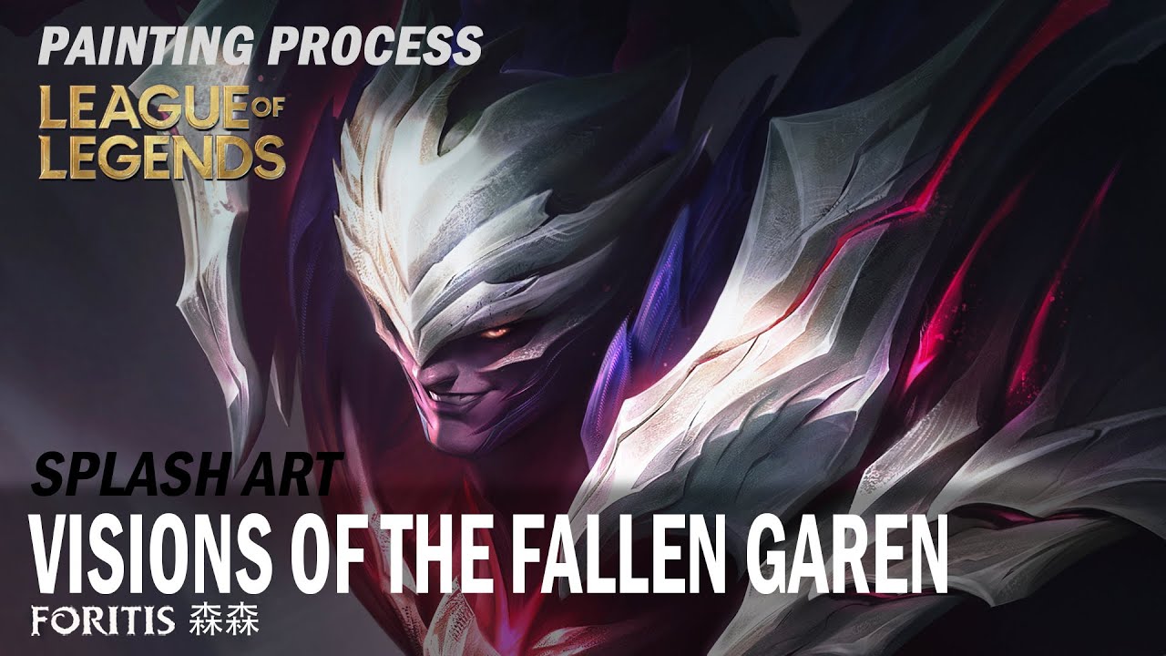 Visions of the Fallen Garen - League of Legends Splash Art
