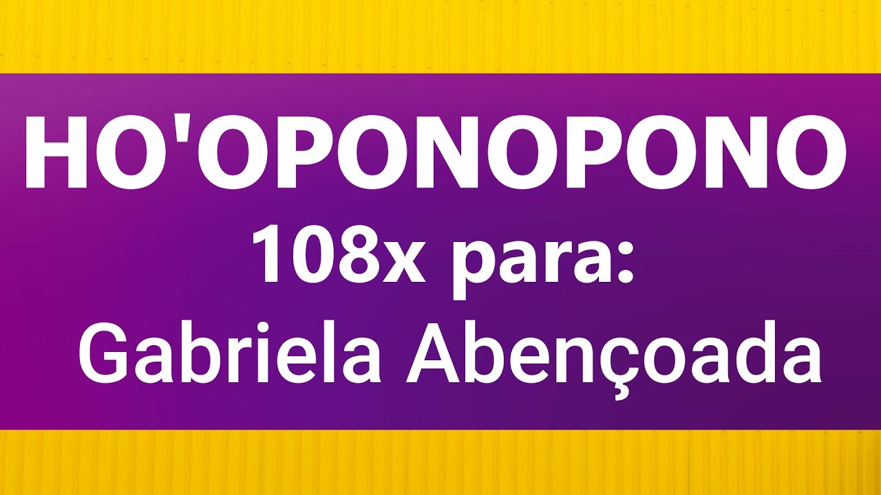 Ho'oponopono Abençoado para -