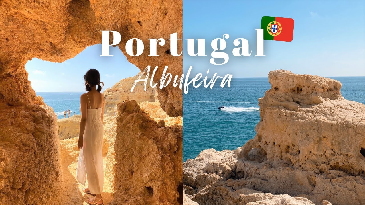 포르투갈 남부 여행#1🇵🇹알부페이라Albufeira, 해안 석회 절벽Algar Seco| 포르투갈 파로 공항✈️| 포르투갈 남부의 모든 것, 렌트카 주차 유심 맛집