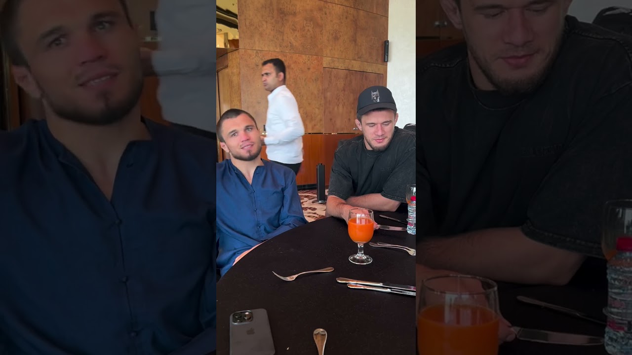 Umar Nurmagomedov and Usman Nurmagomedov with coach Javier's english lessons (via akajav)