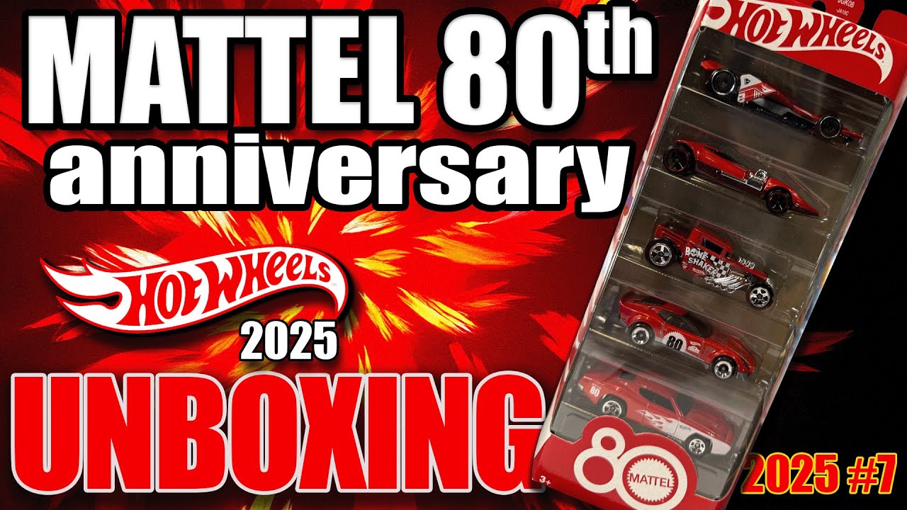 UNBOXING the New Hot Wheels 2025 MATTEL 80th Anniversary 5-Pack!