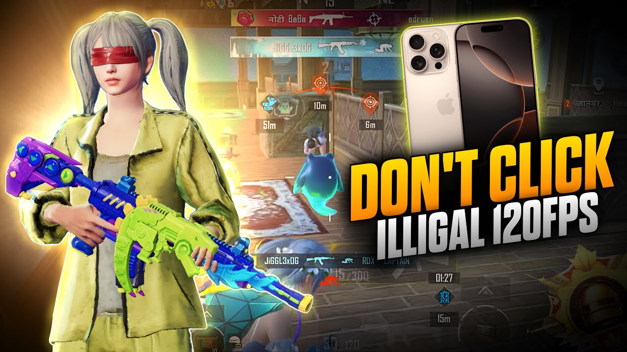 DON'T CLICK | iPhone 16 pro max 120 FPS BGMI Gameplay |  Bgmi Pubg Test Review | With Recording