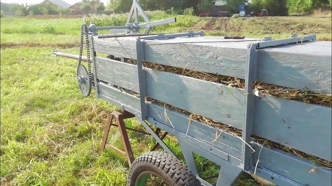 Самодельный пресс для сена. ПЕРВОЕ  Испытание.