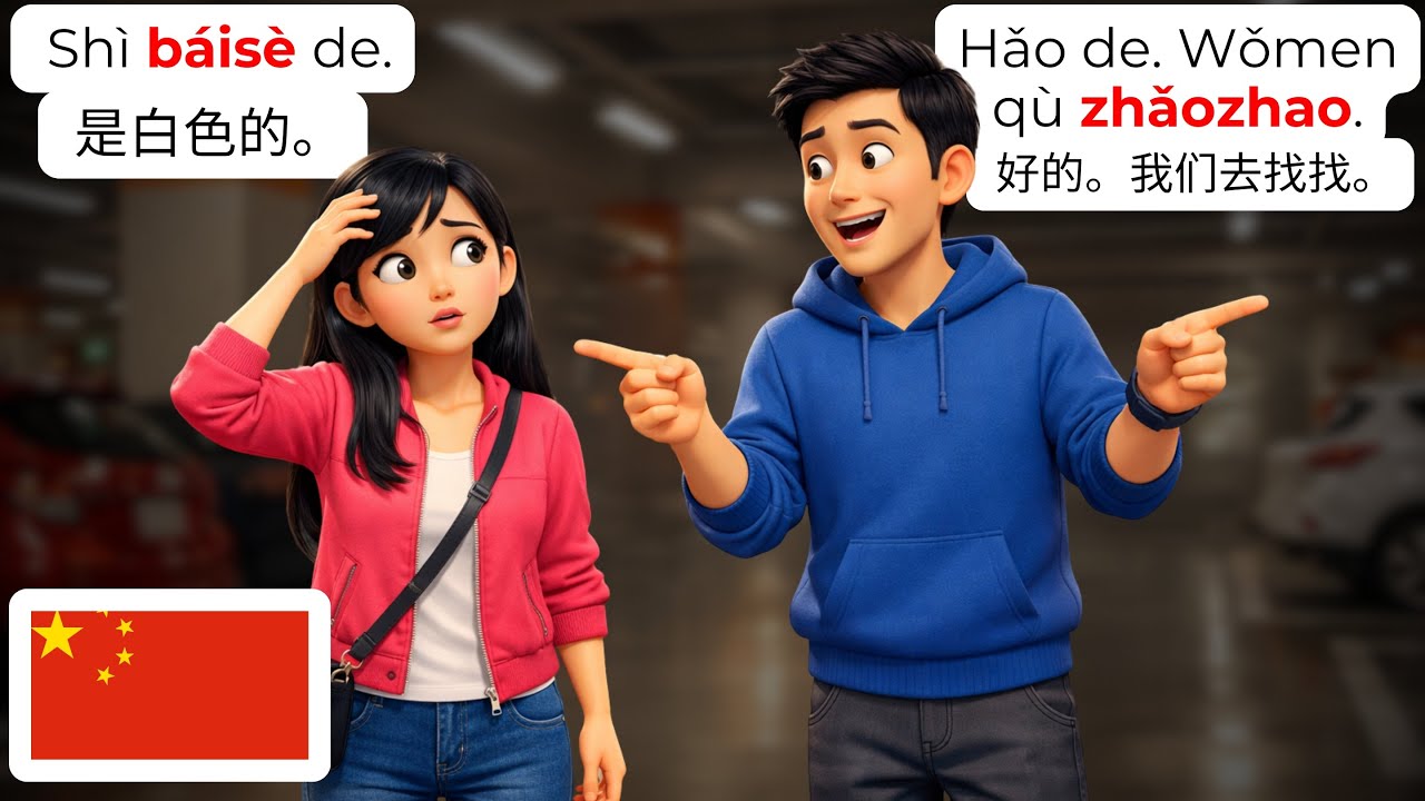 🇨🇳 Изучите 50+ китайских фраз для парковки за 20 минут | Необходимо для начинающих HSK 1-2