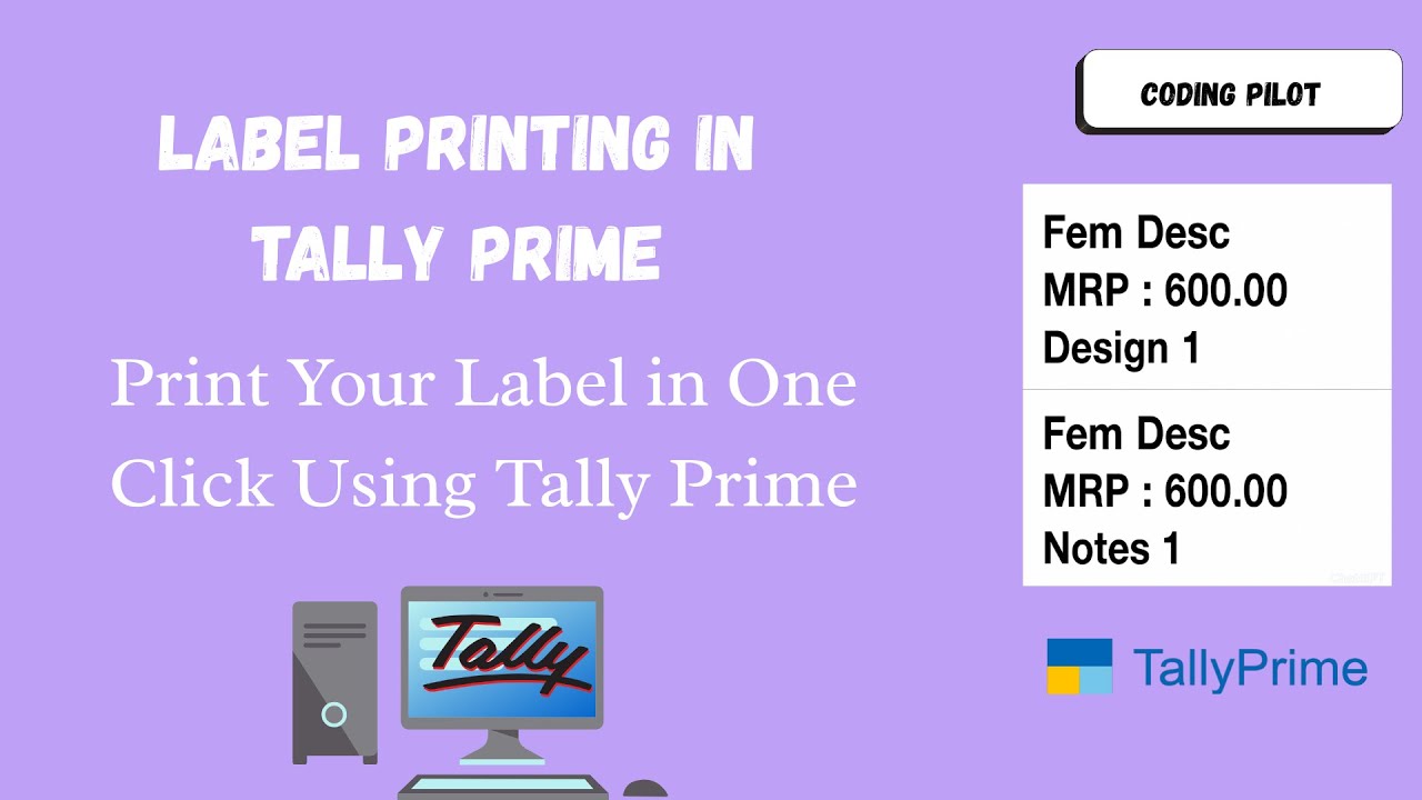 One Click Label Printing in Tally Prime | No More Steps