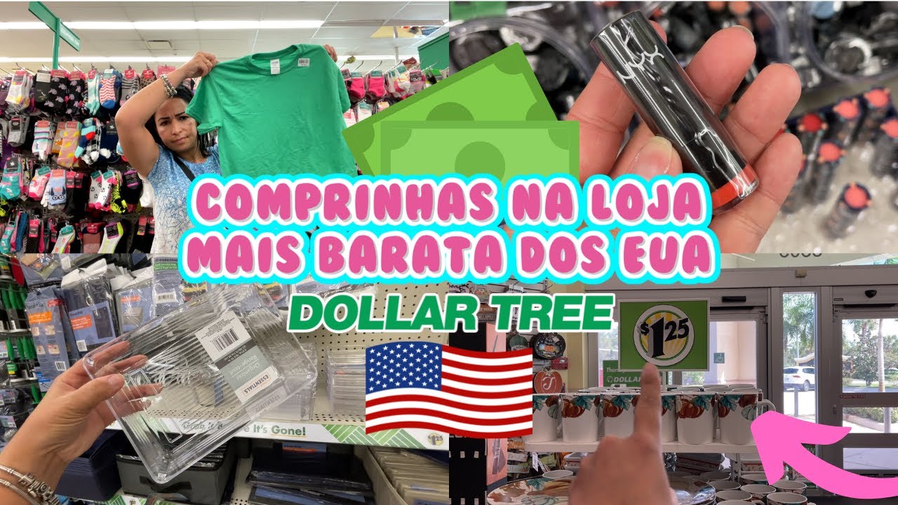 NÃO TO ACREDITANDO QUE TEM A MARCA NYX E ROUPAS NA LOJA DE $1.25! DOLLAR TREE, A MAIS BARATA DOS EUA