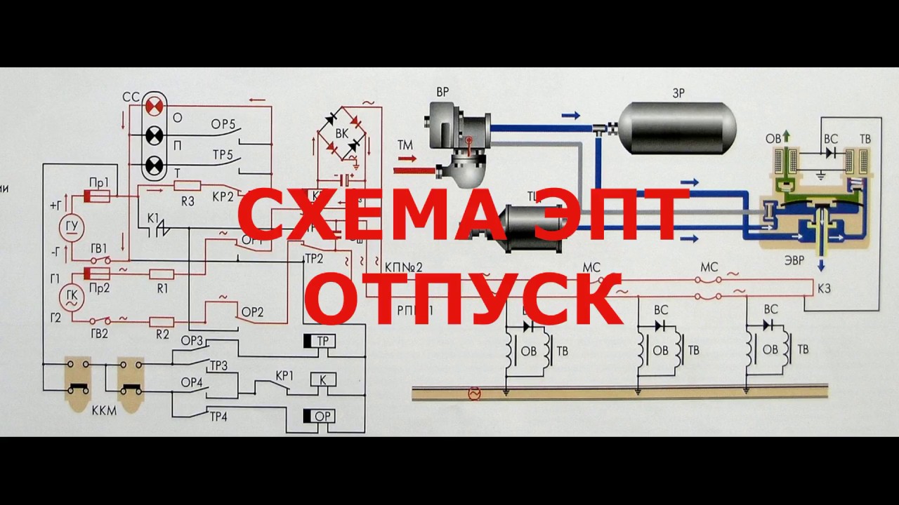 Схема ЭПТ пассажирского поезда  Отпуск и поездное положение