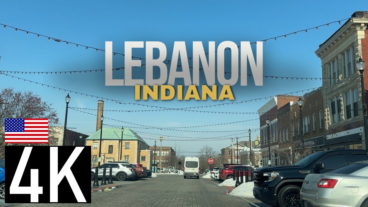 Road Tour of Lebanon, Indiana in 4K - Downtown Lebanon IN - Home to the Eli Lilly Medicine Foundry