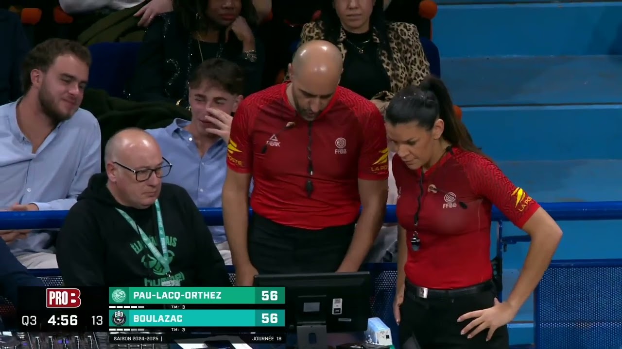 Conversation arbitre basket match Pau Boulazac derby aquitain EBPLO vs BBD  : FR3 nouvelle aquitaine