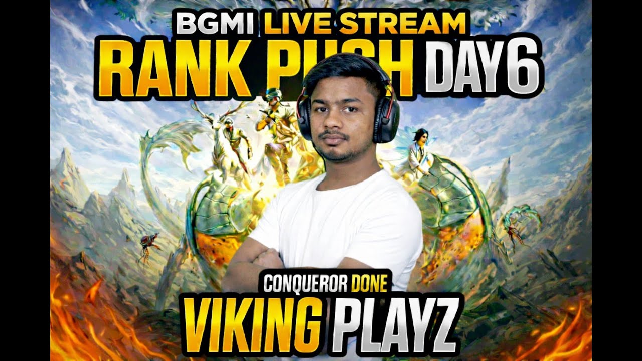 CONQUEROR DONE | DAY 6 OF RANK PUSH | BGMI LIVE